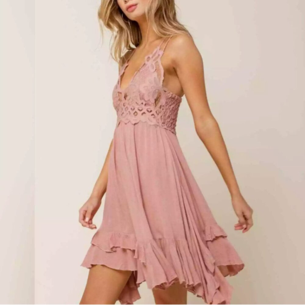 Free People - One Adella Slip - Rose- XS